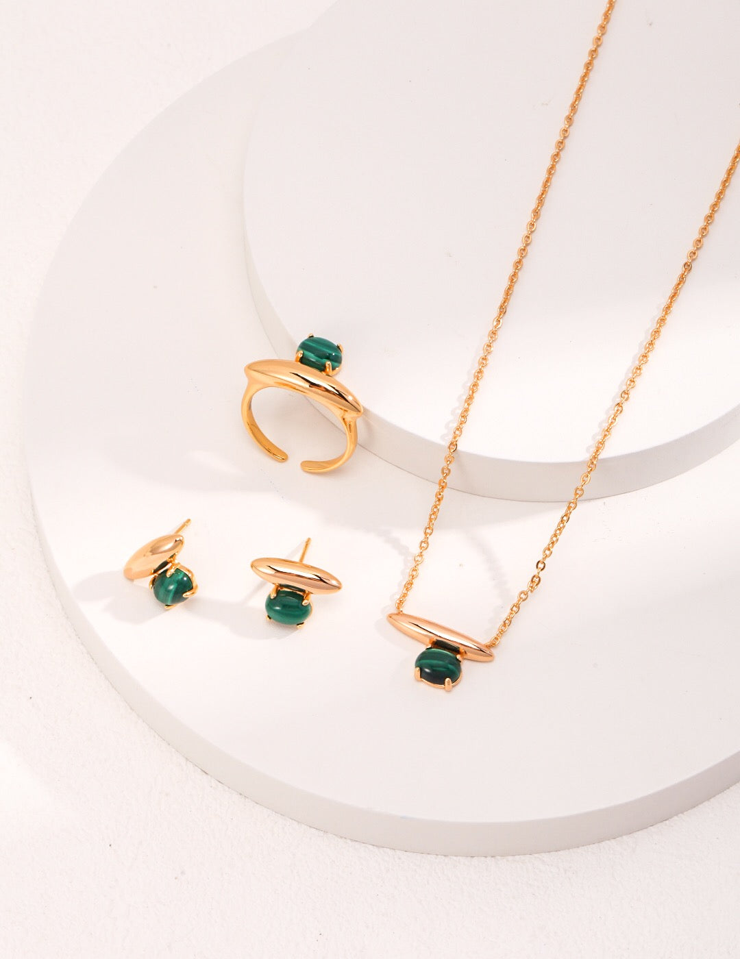 Minimalist Lapis Lazuli / Malachite Necklace-3