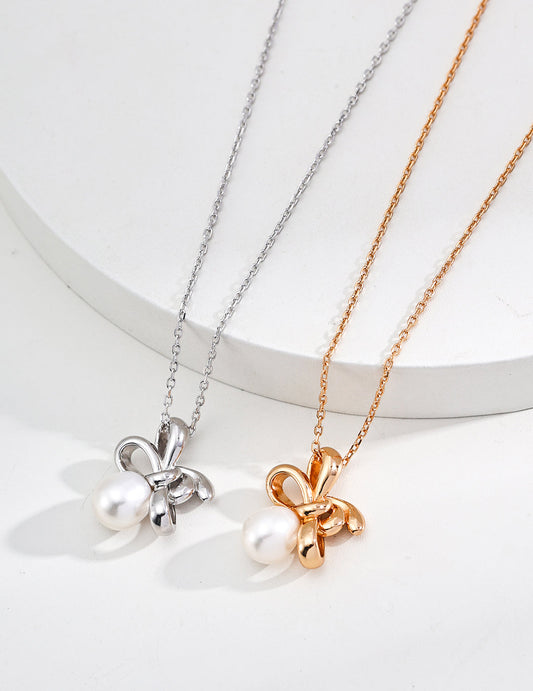 Natural Pearl Designer Pendant Necklace-0